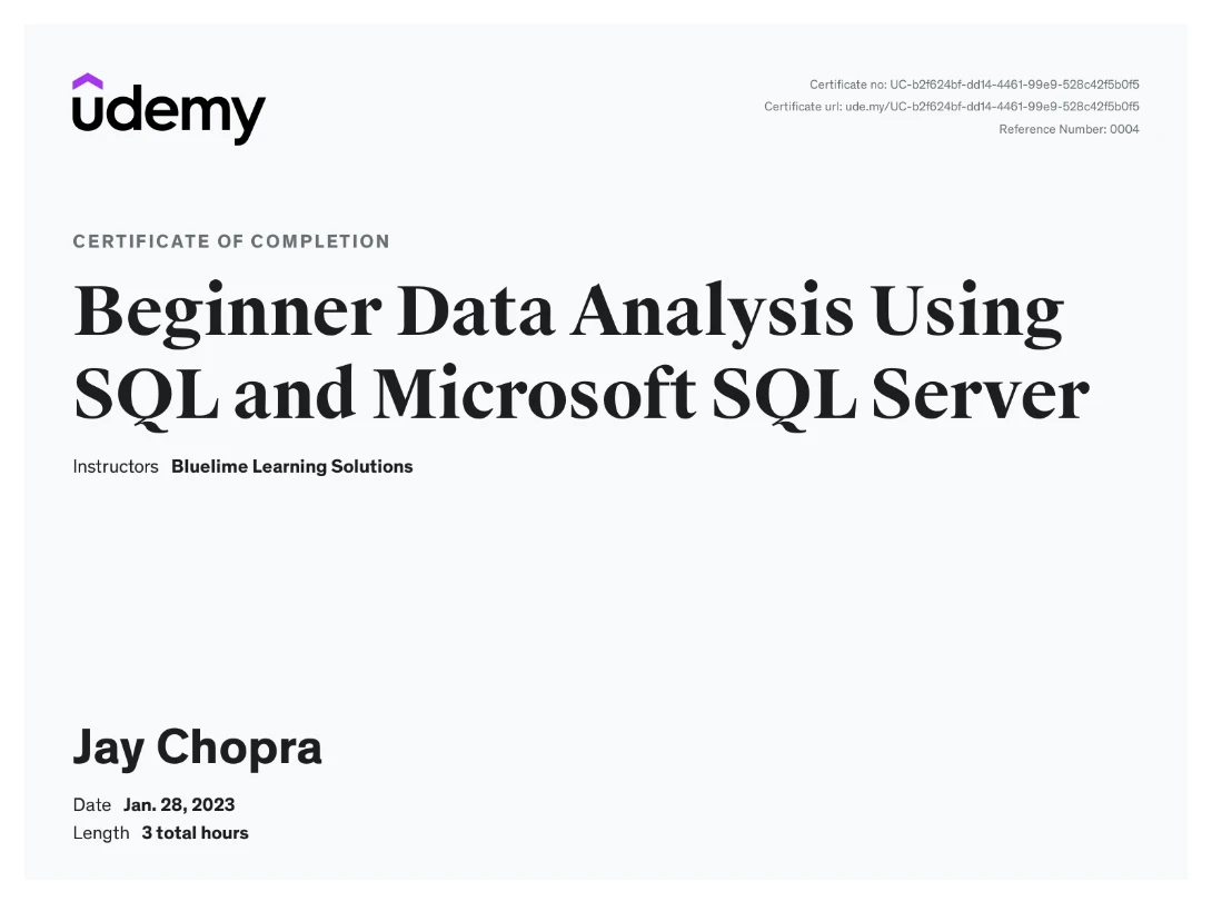 SQL-udemy